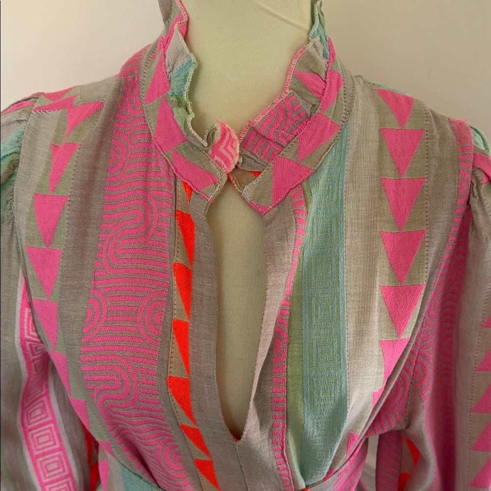 Sofia Colorful Geometric Patterned Dress - Picture 3 of 6